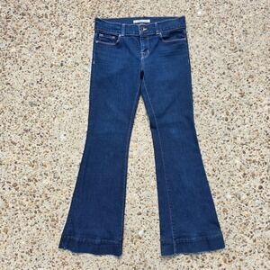 J Brand Lovestory Jeans Size 29 Blue Flare Low Rise Dark Wash in Ink Los Angeles